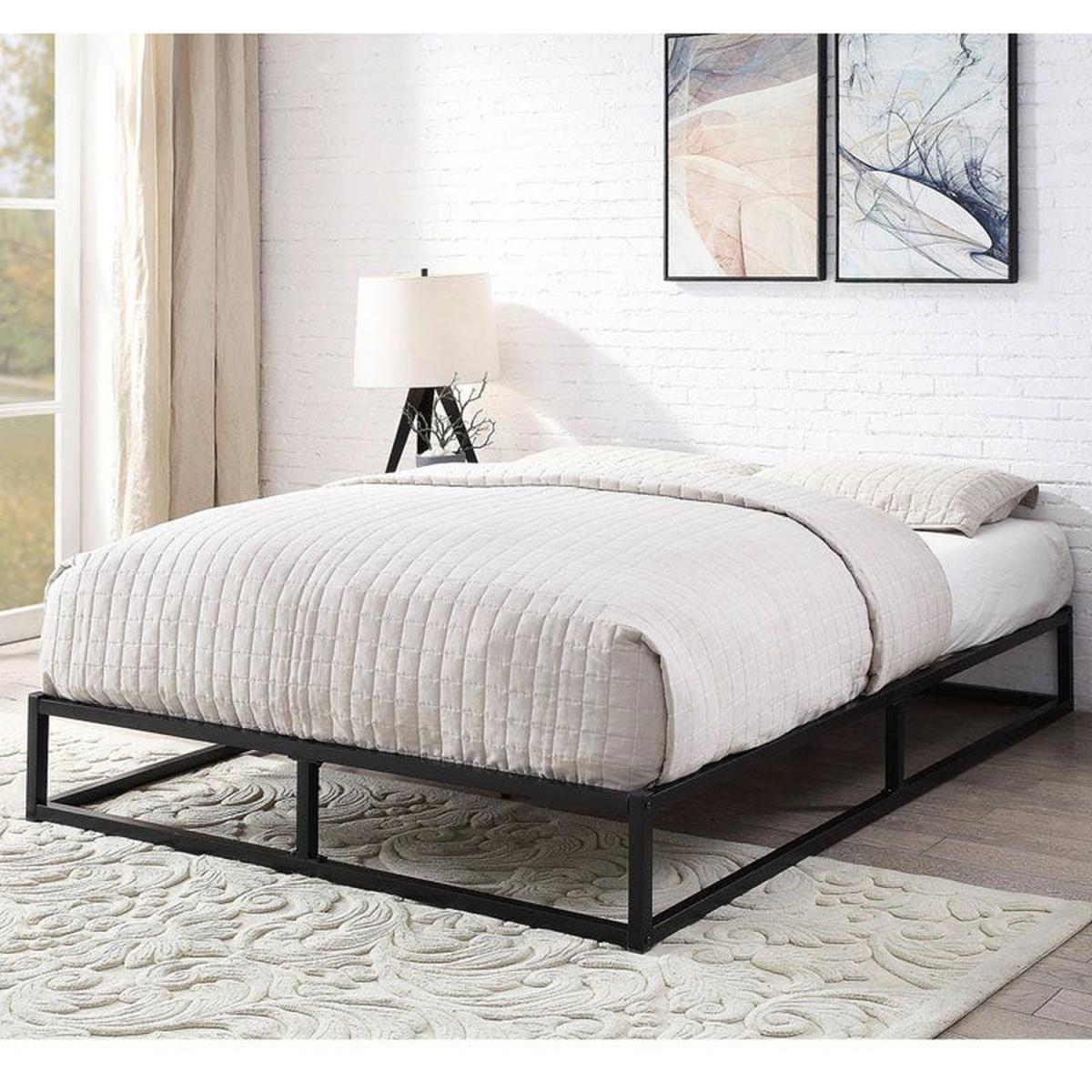 Amersham Platform Black Metal Bed Frame - Black / 22g / King – image 2