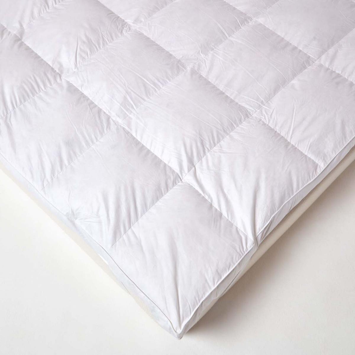 Goose Feather Bed Mattress Topper - White / King – image 4