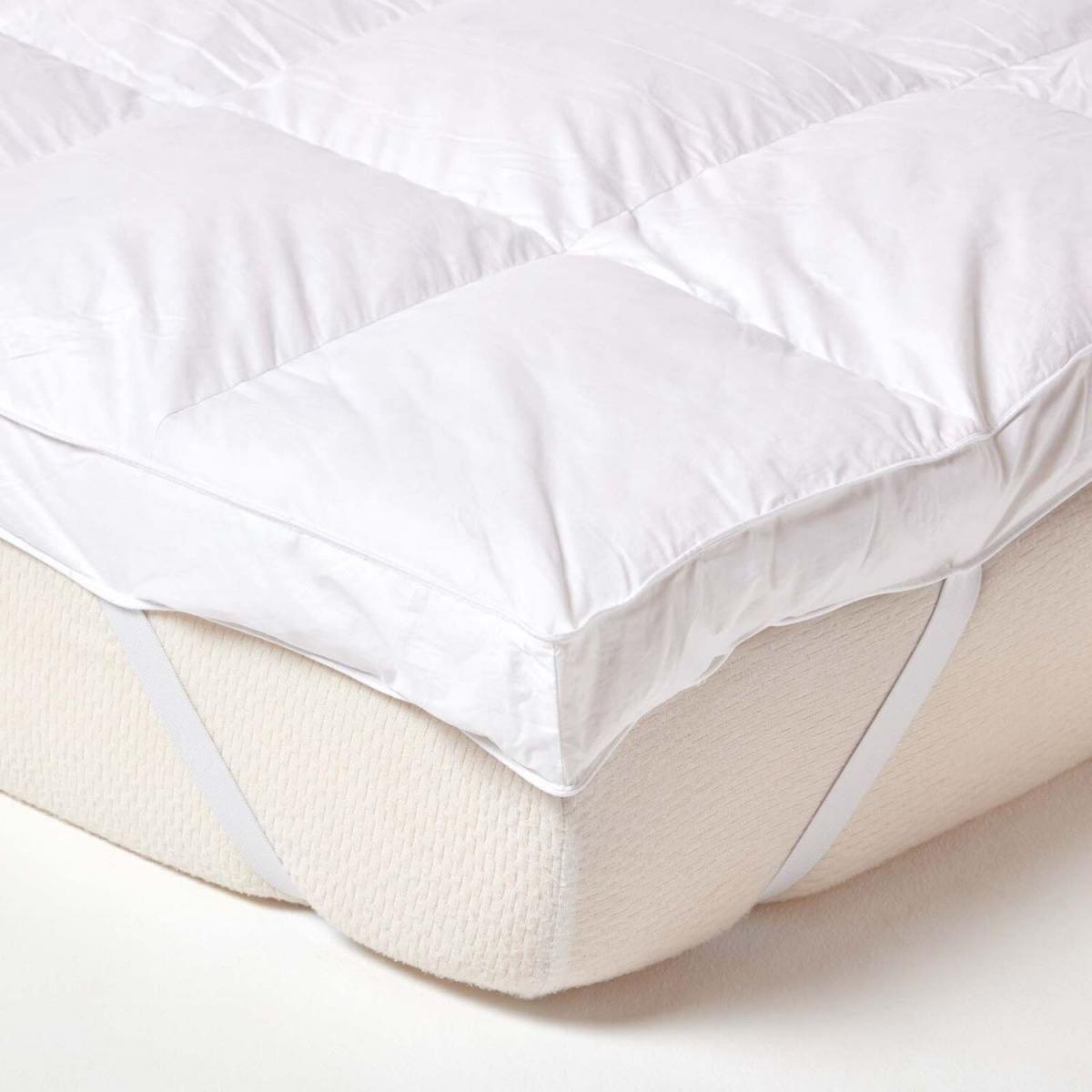 Goose Feather Bed Mattress Topper - White / King – image 1