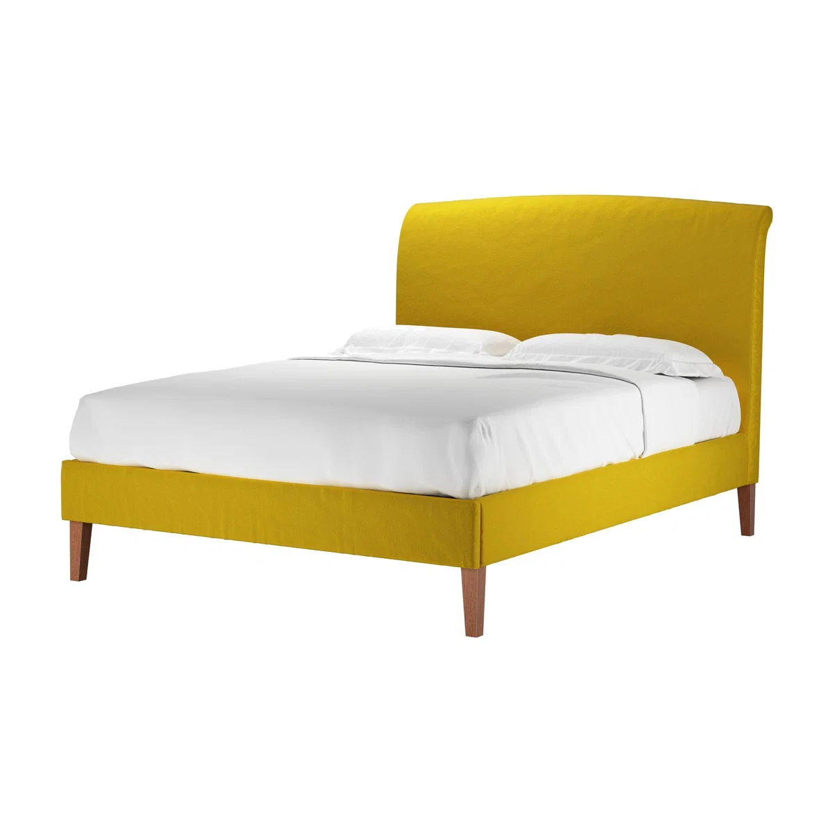 Thea King Bed in Canary Cotton Matt Velvet - sofa.com – image 1