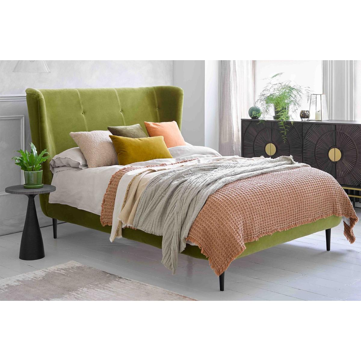 Audrey King Bed in Skyfall Cotton Matt Velvet – image 3