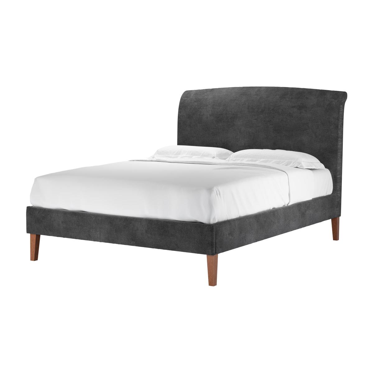Thea King Bed in Raven Speckled Chenille – image 1