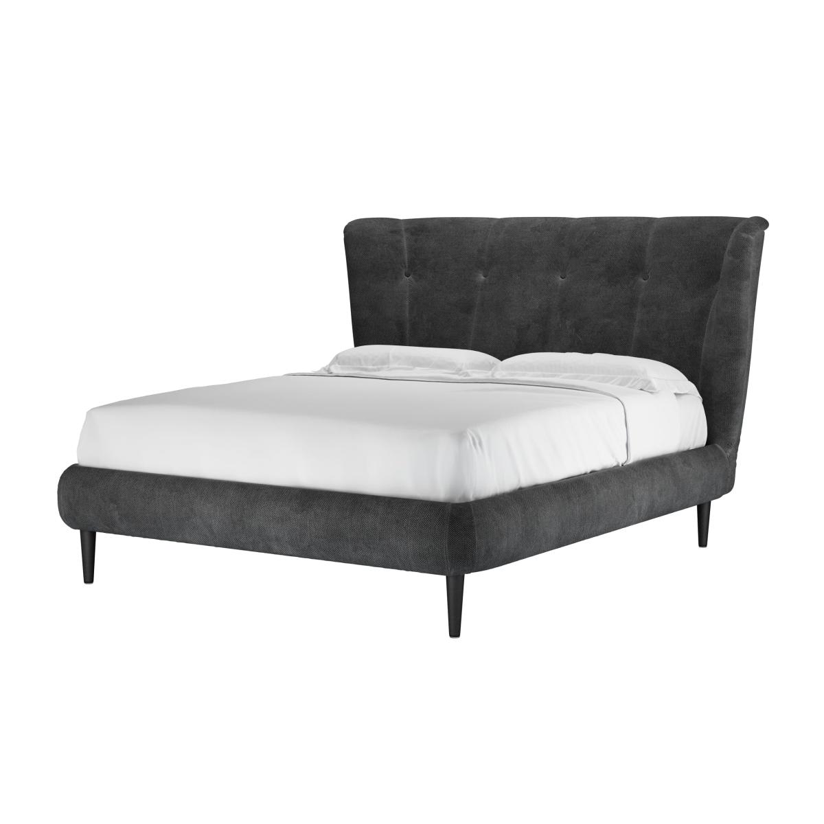 Audrey King Bed in Raven Speckled Chenille – image 1