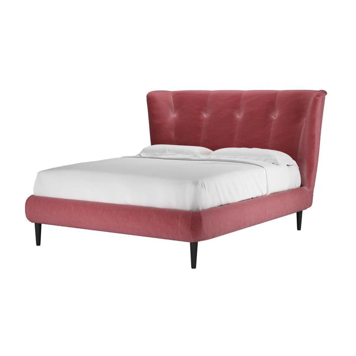 Audrey King Bed in Dusty Rose Cotton Matt Velvet - sofa.com – image 1