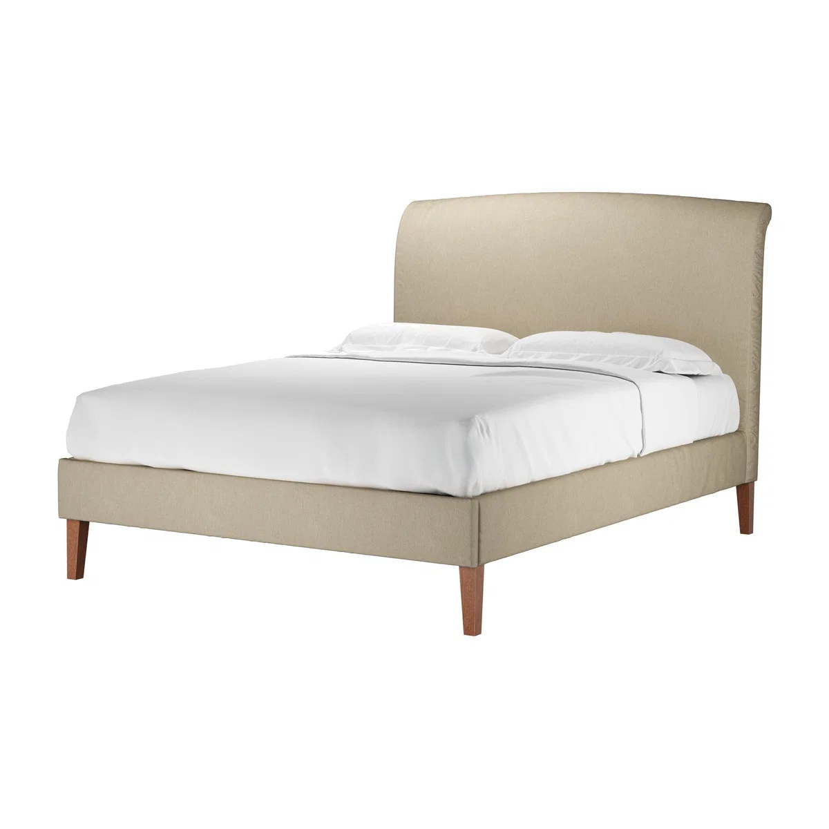 Thea King Bed in White Sands Soft Chenille - sofa.com – image 1