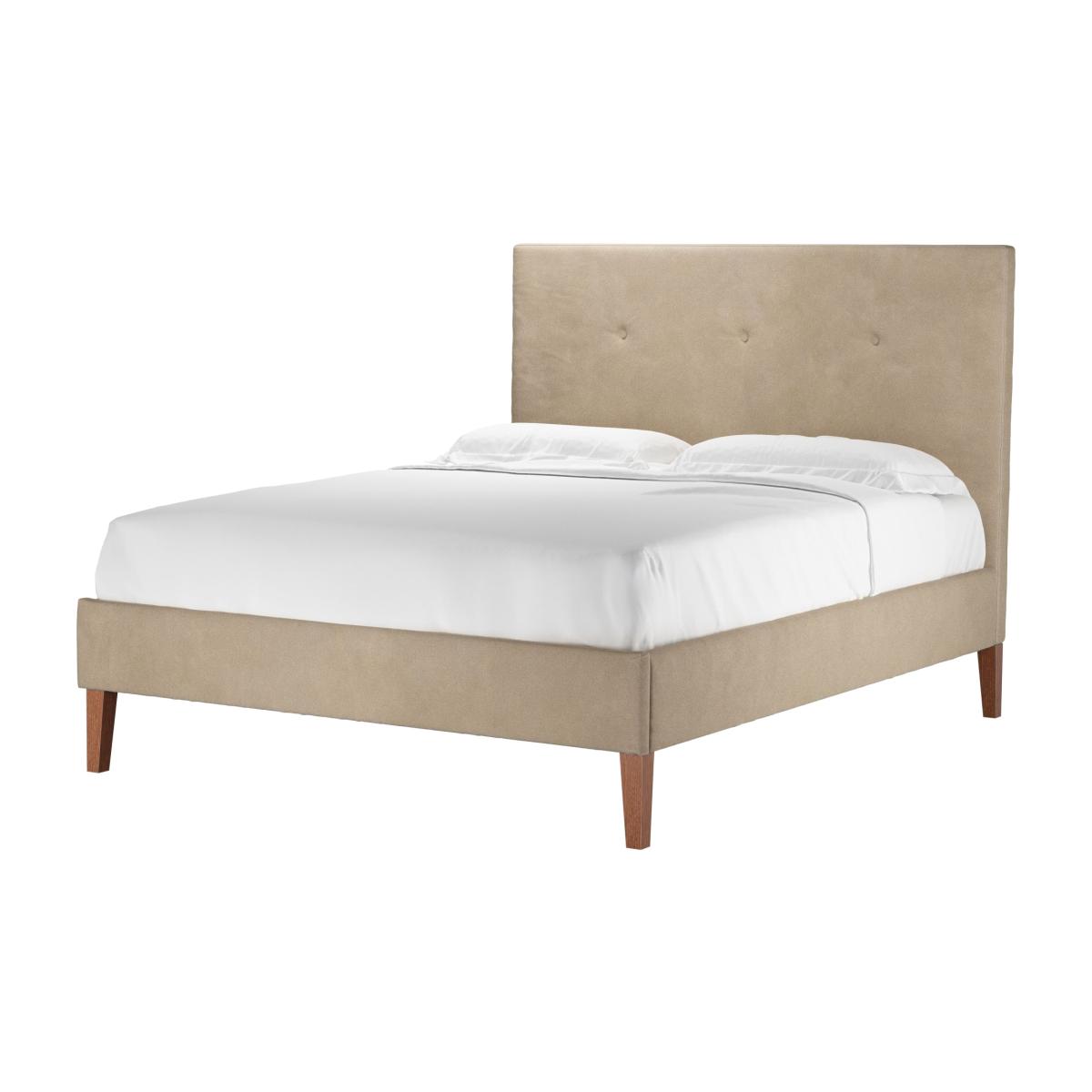 Avery 130cm King Bed in Fawn Aquaclean Clever Velvet – image 1