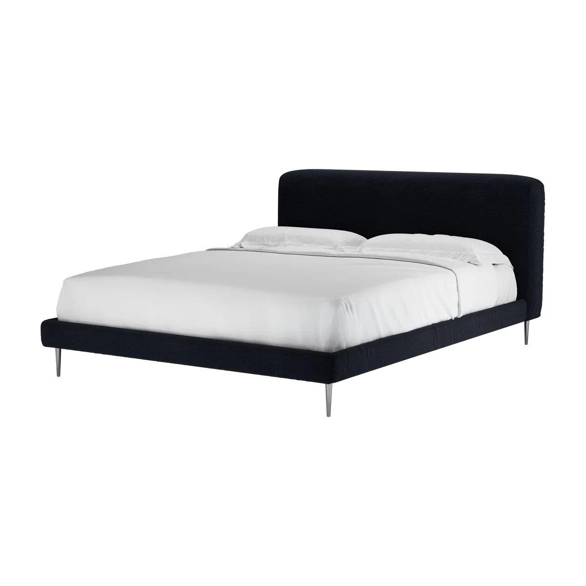 Lucy King Bed in Pitch Smart Cotton - sofa.com – image 1