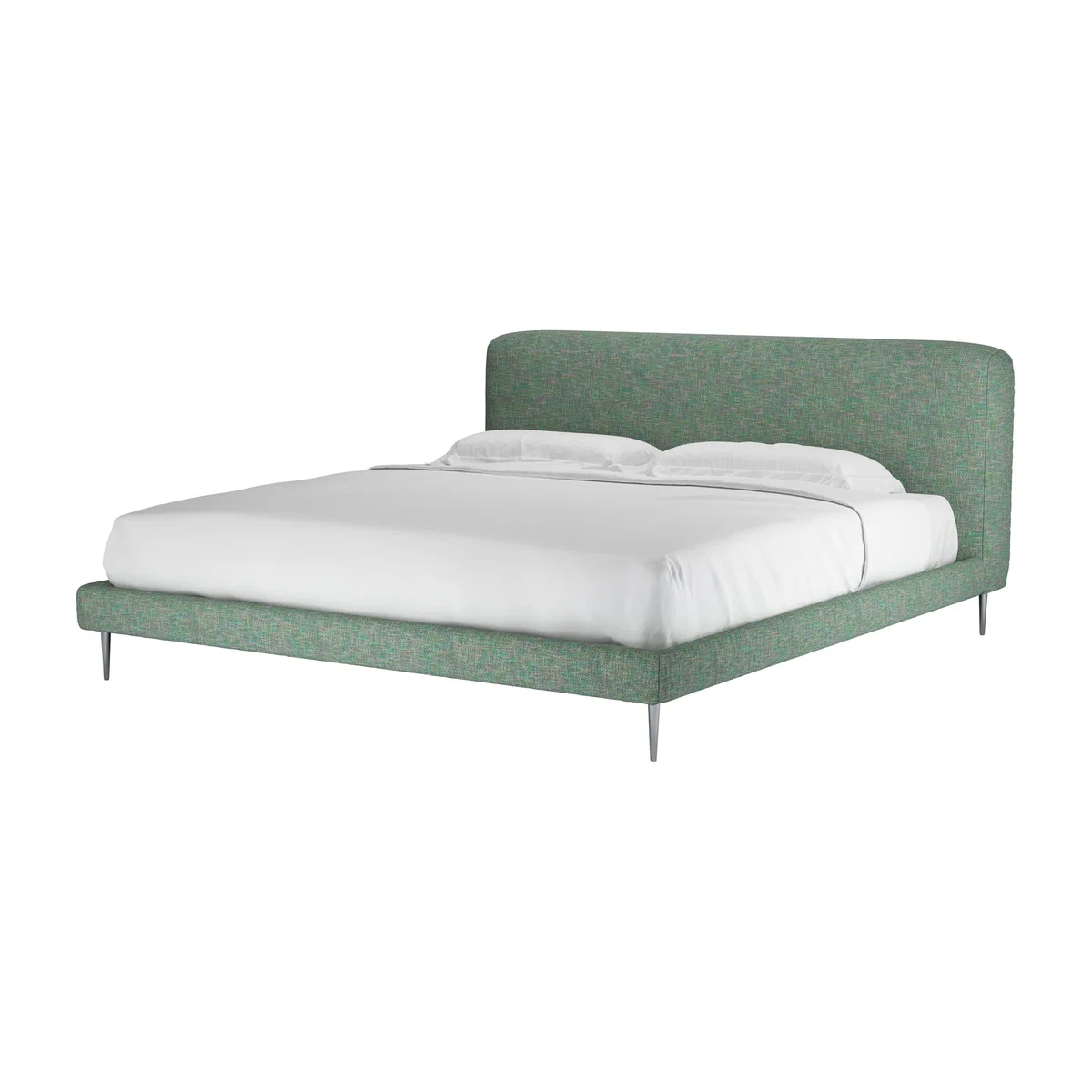 Lucy Super King Bed in Waterlily Impressionist Tweed - sofa.com