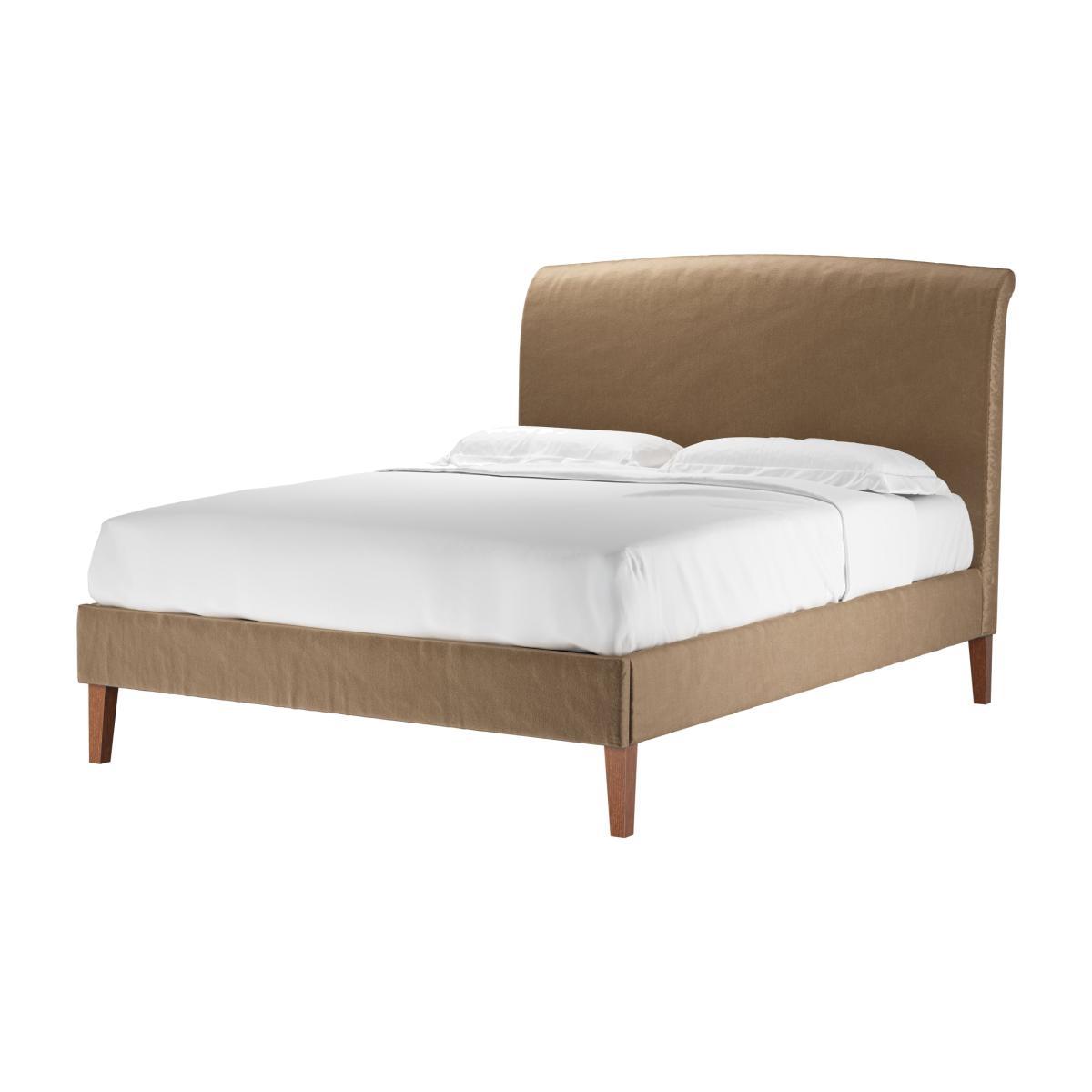 Thea King Bed in Spiced Latte Cotton Matt Velvet - sofa.com – image 1