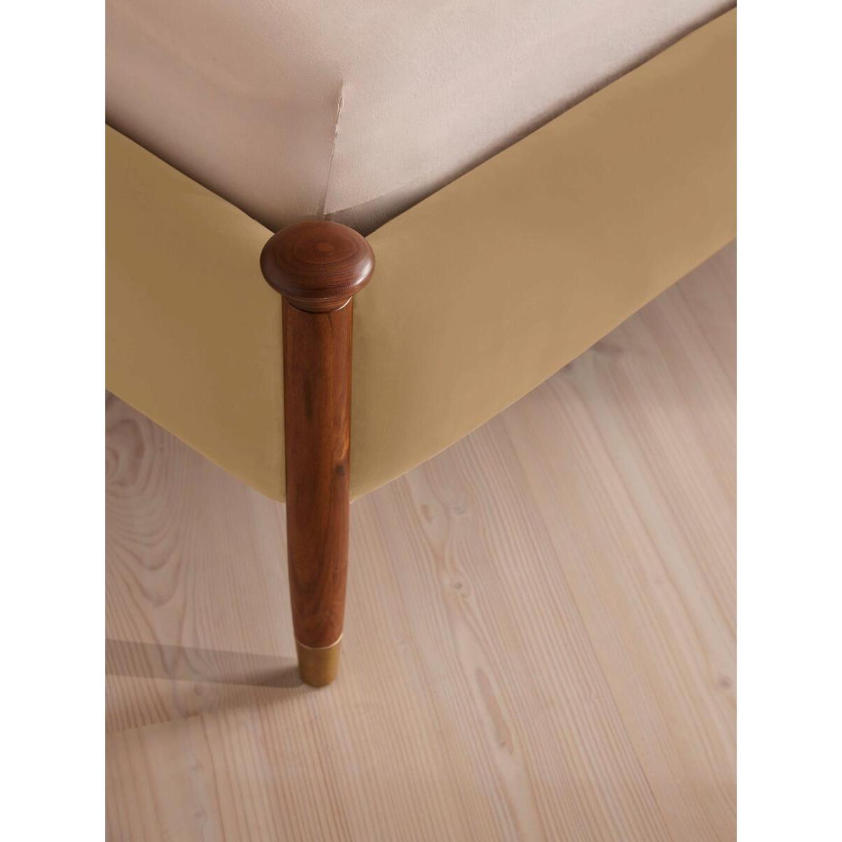 Paolo Bed, King, Velvet, Camel – image 4