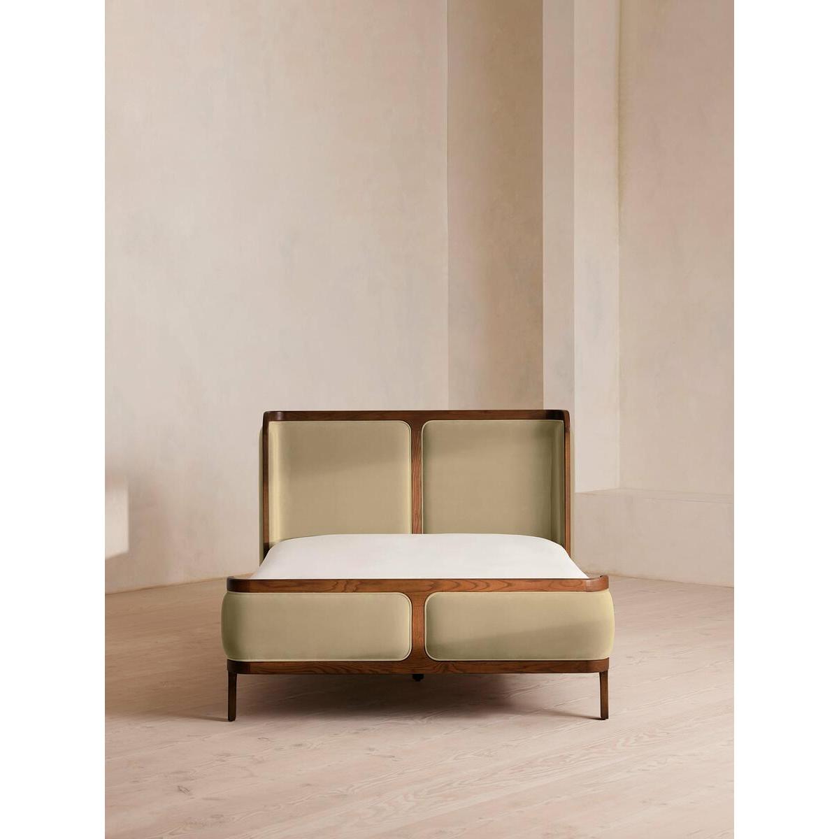 Belsa Bed, King, Velvet, Lichen – image 2
