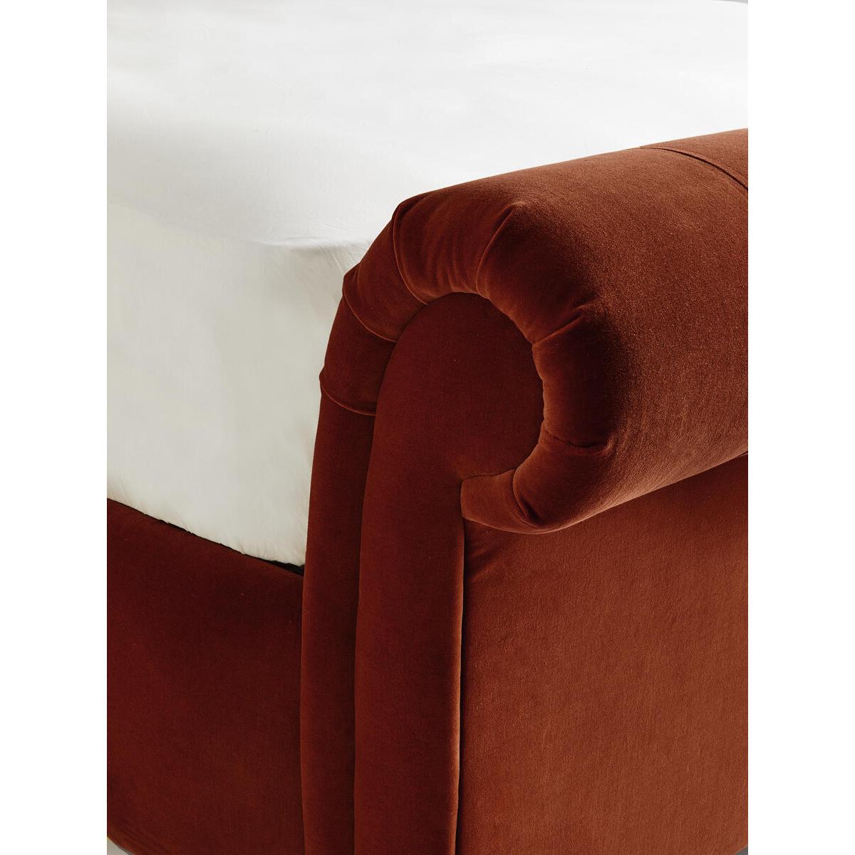 Foxcote Bed, King, Velvet Rust – image 6