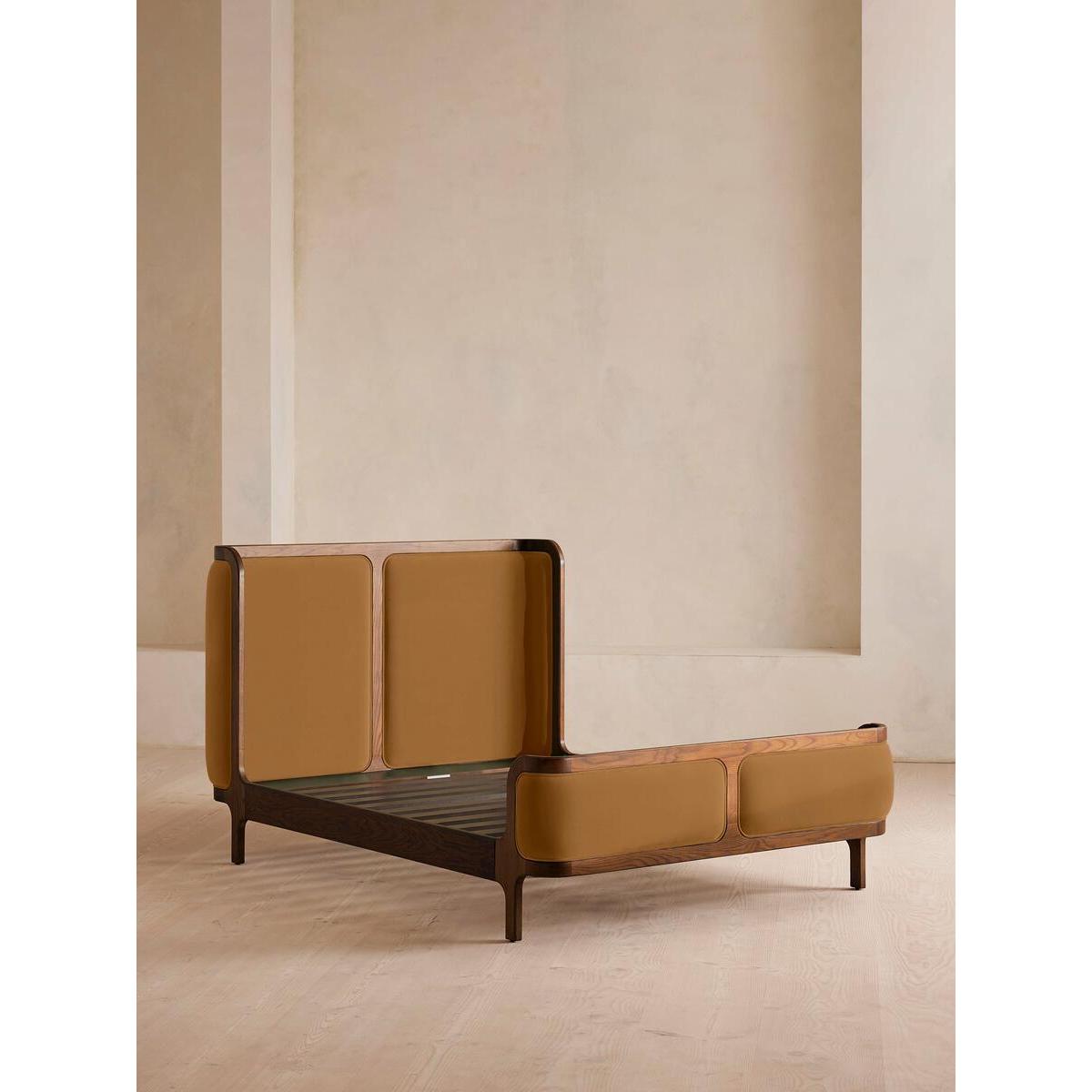 Belsa Bed, King, Velvet, Mustard – image 3