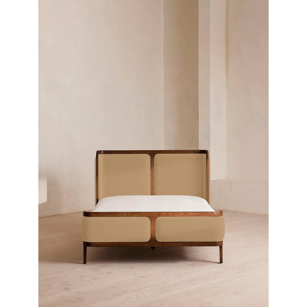 Belsa Bed, King, Velvet, Camel – image 2
