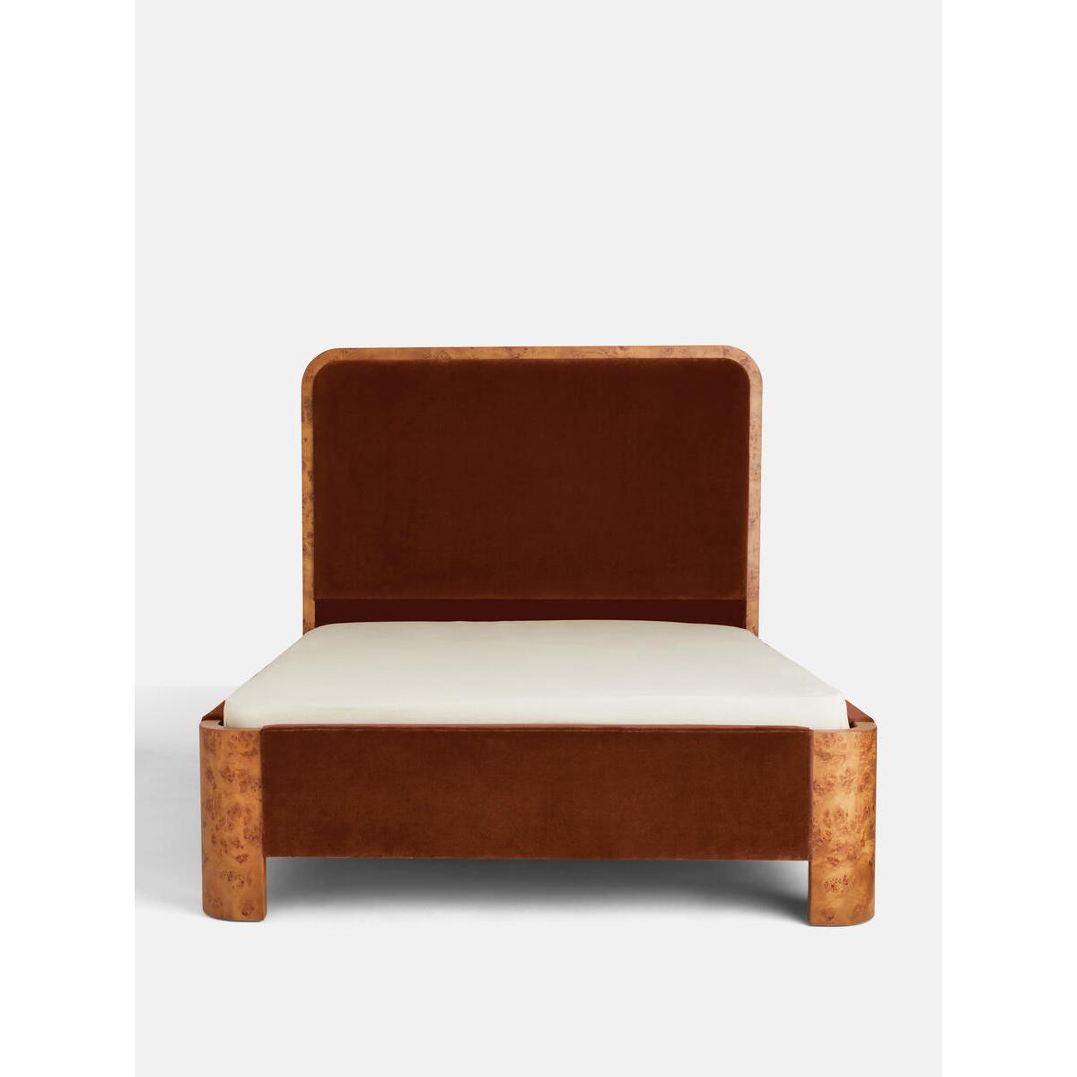 Tremont Bed, King, Velvet, Rust – image 2