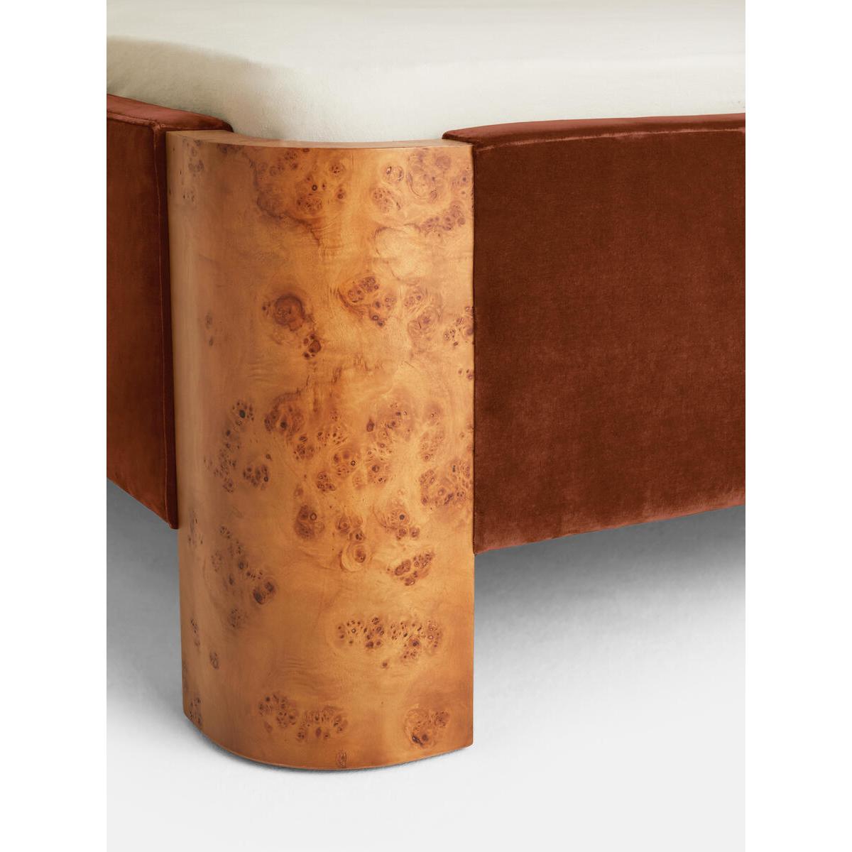 Tremont Bed, King, Velvet, Rust – image 3