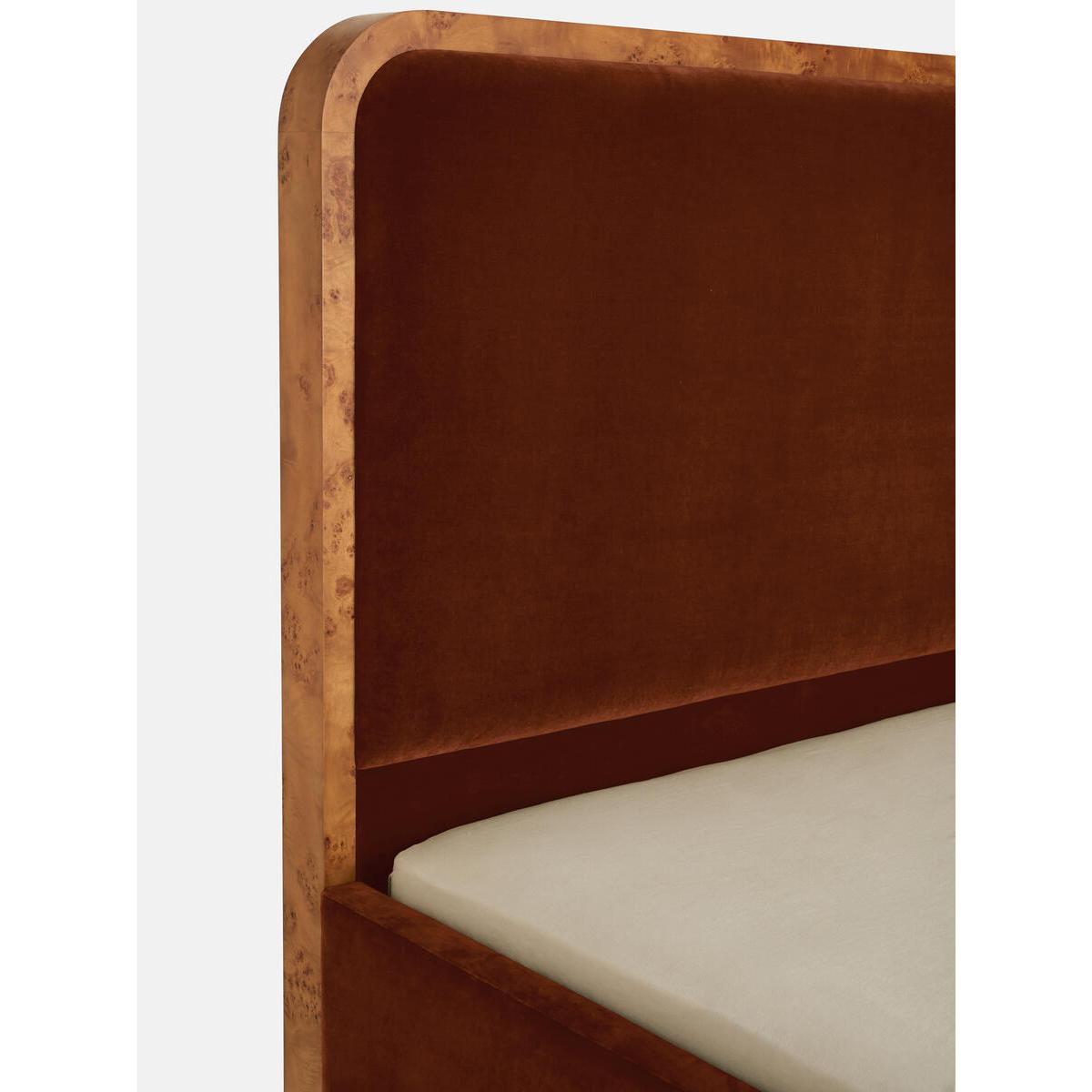 Tremont Bed, King, Velvet, Rust – image 5