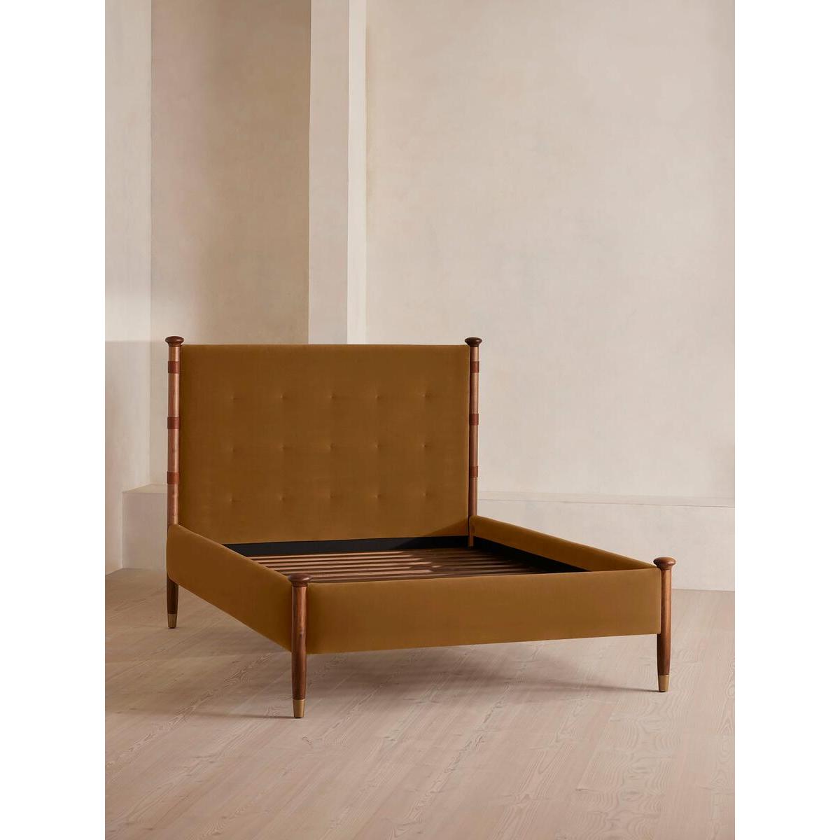 Paolo Bed, King, Velvet, Mustard – image 3