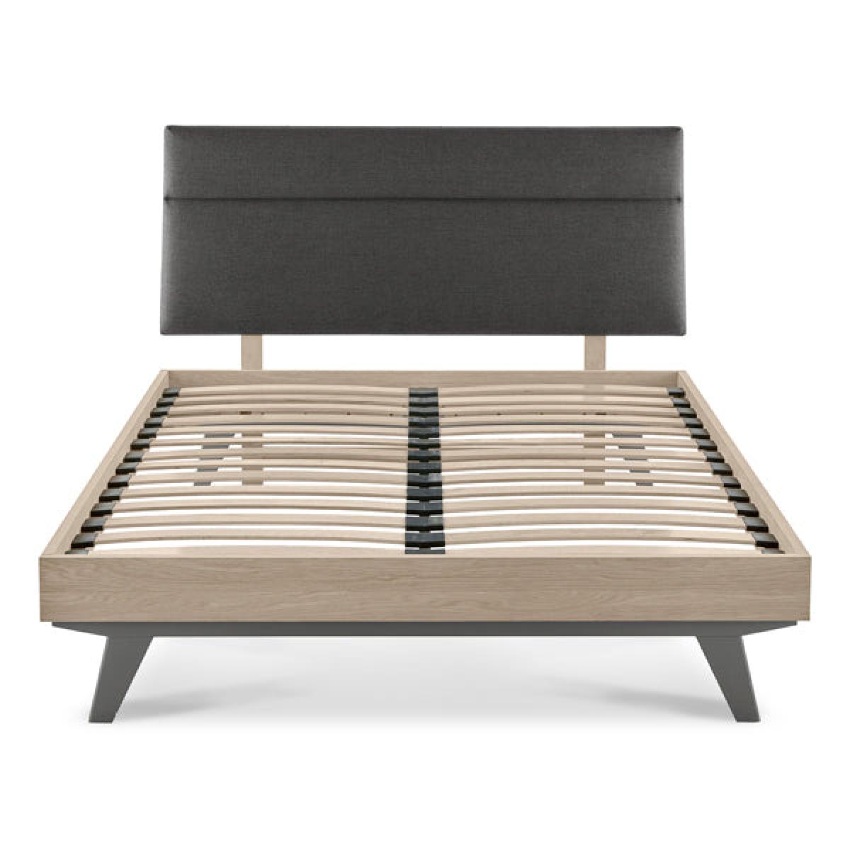 Bentley Brunel So And Dg Bedstead Cold Steel Scandi Oak And Dark Grey Bed / King – image 2