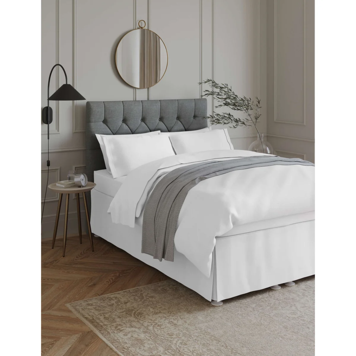 M&S Egyptian Cotton 230 Thread Count Valance Sheet - SGL - Ivory, Ivory – image 3