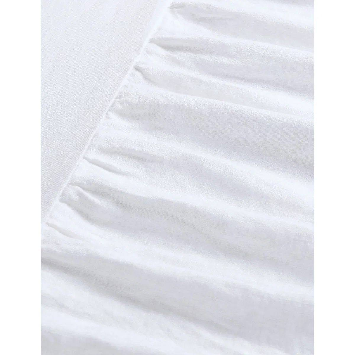 Piglet In Bed Pure Linen Valance Sheet White – image 2