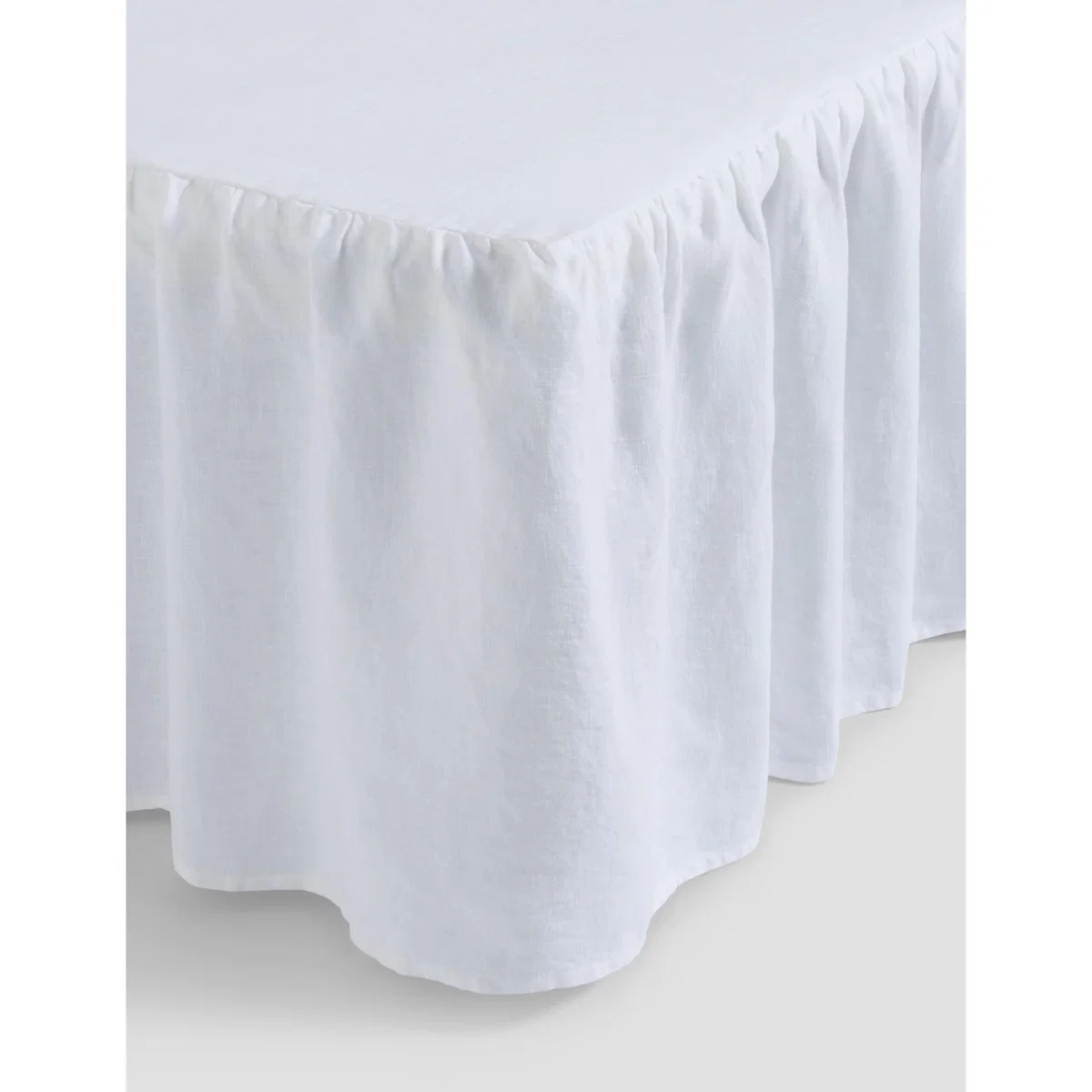 Piglet In Bed Pure Linen Valance Sheet White – image 3