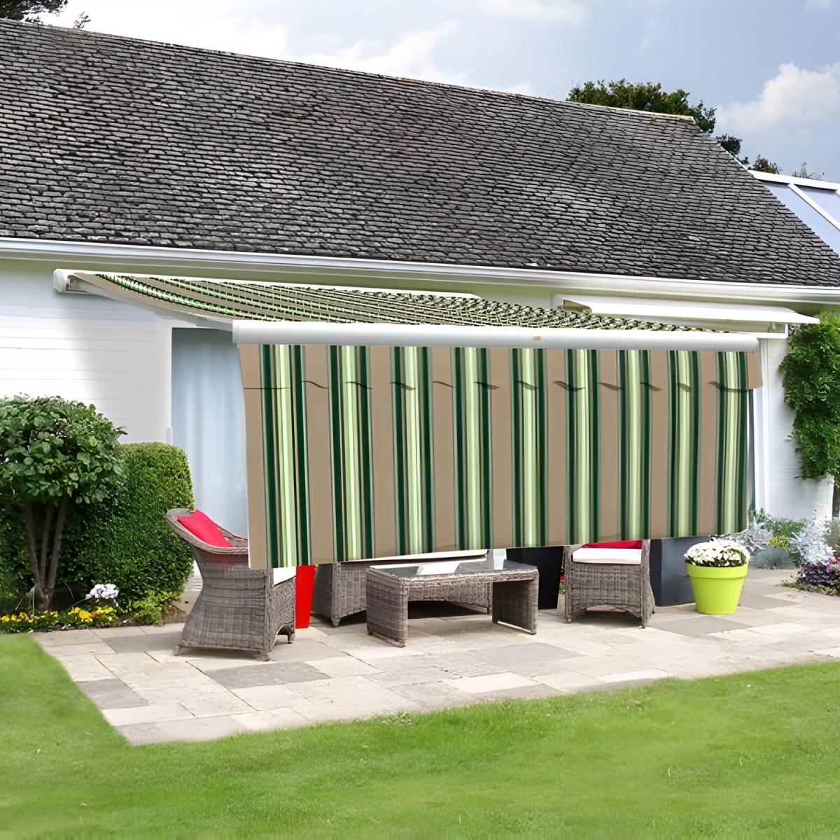 Multi Stripe Valance with 1m Dropdown - Multi Stripe