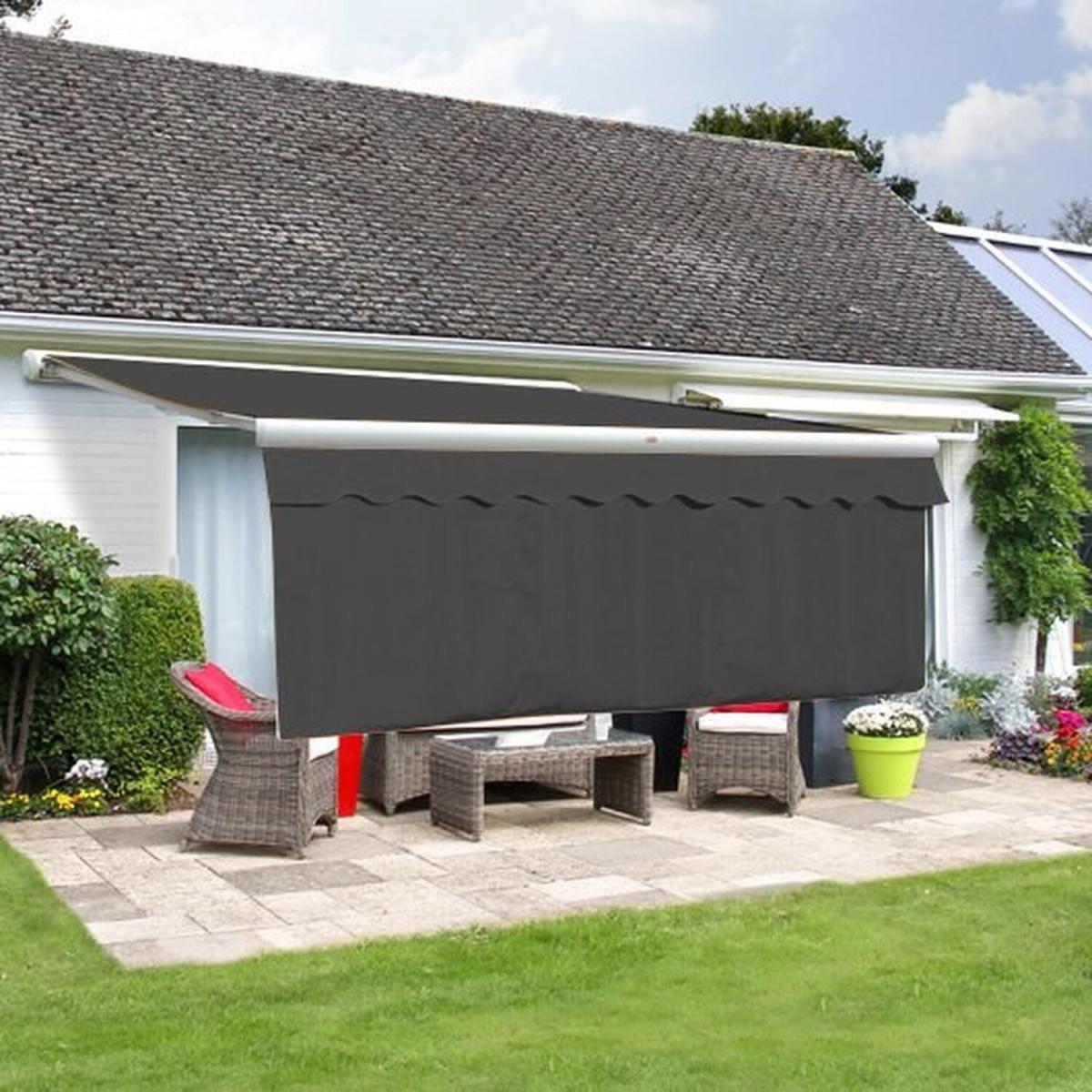 Charcoal Valance with 1m Dropdown - Charcoal