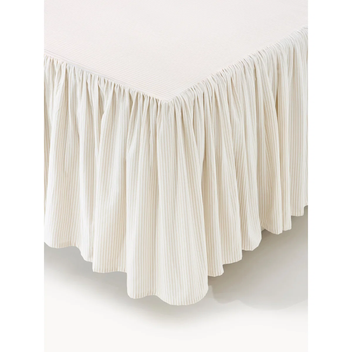 Striped Cotton Bed Valance Twyla with Ruffles – image 2