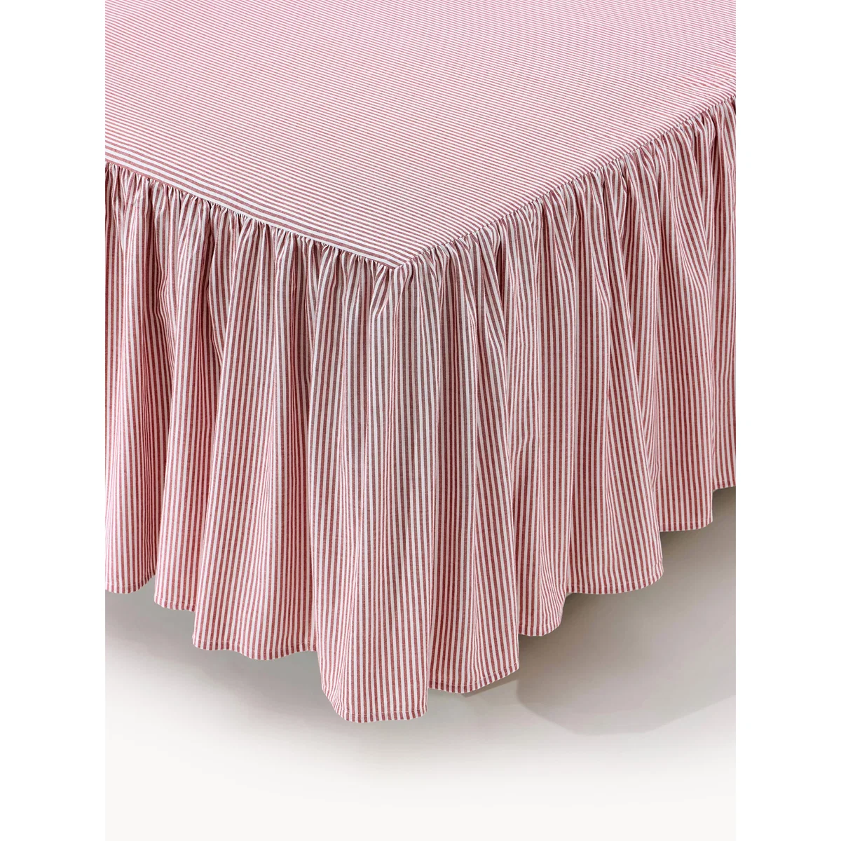Striped Cotton Bed Valance Twyla with Ruffles – image 2