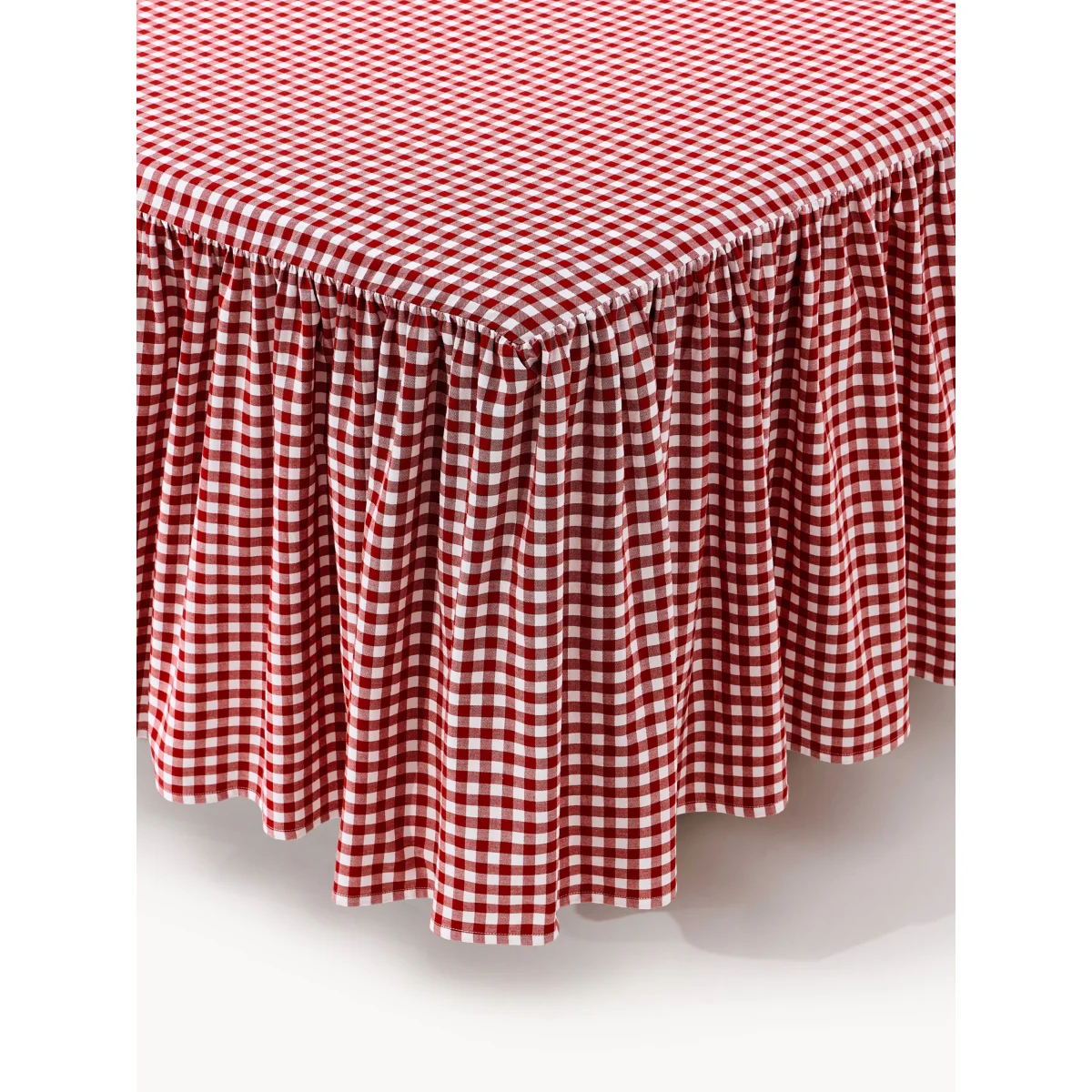 Gingham Cotton Bed Valance Twyla with Ruffles – image 2