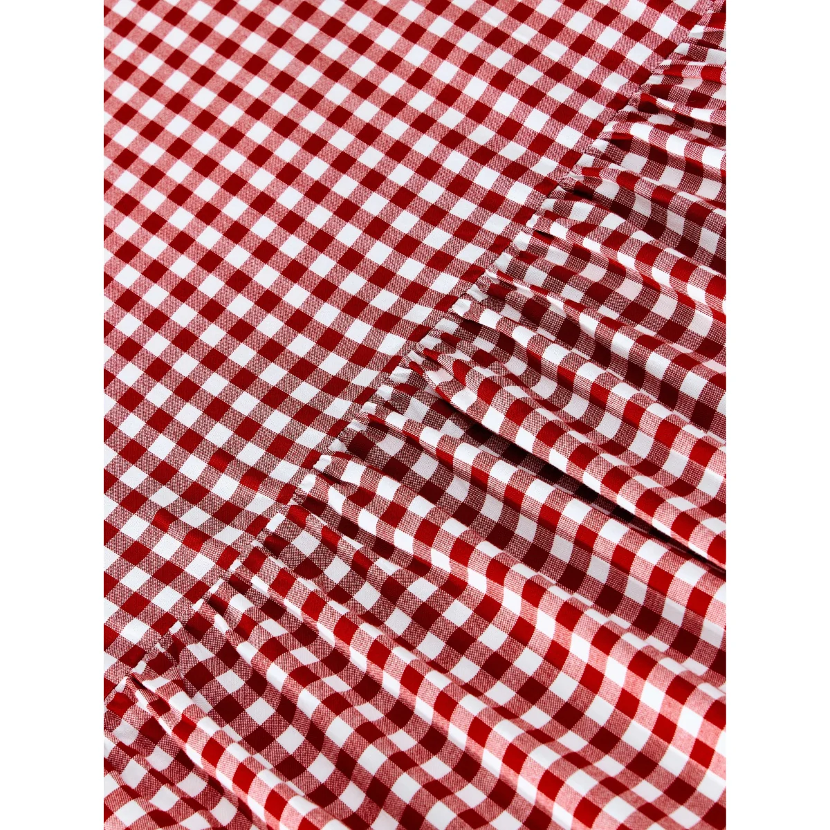 Gingham Cotton Bed Valance Twyla with Ruffles – image 3