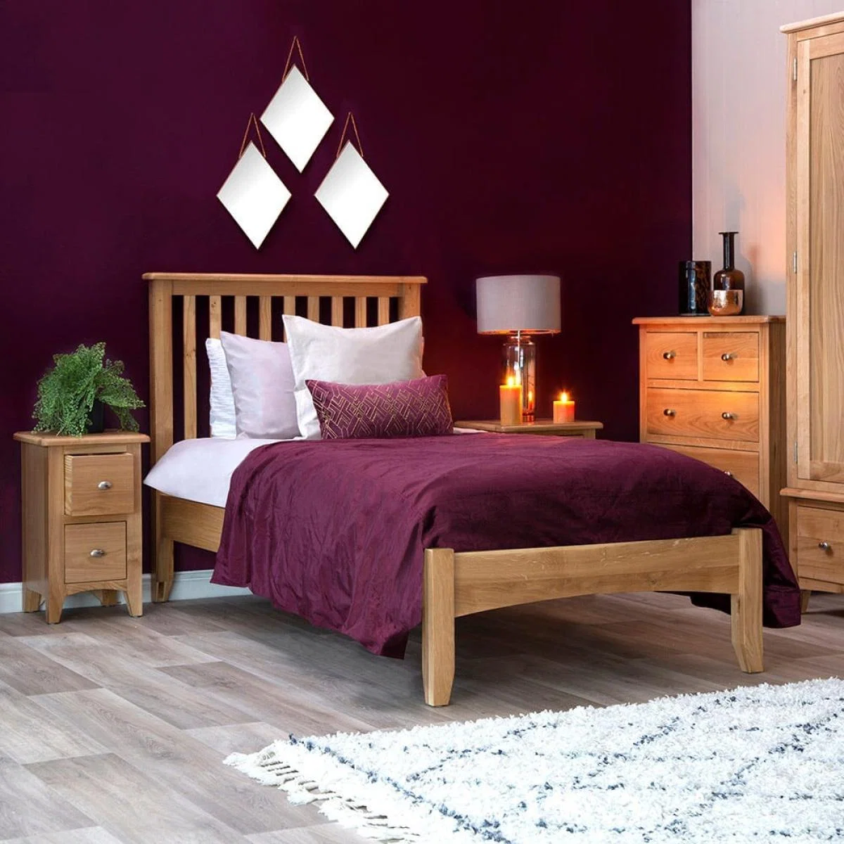 Gloucester Oak Single Bed Frame – image 1