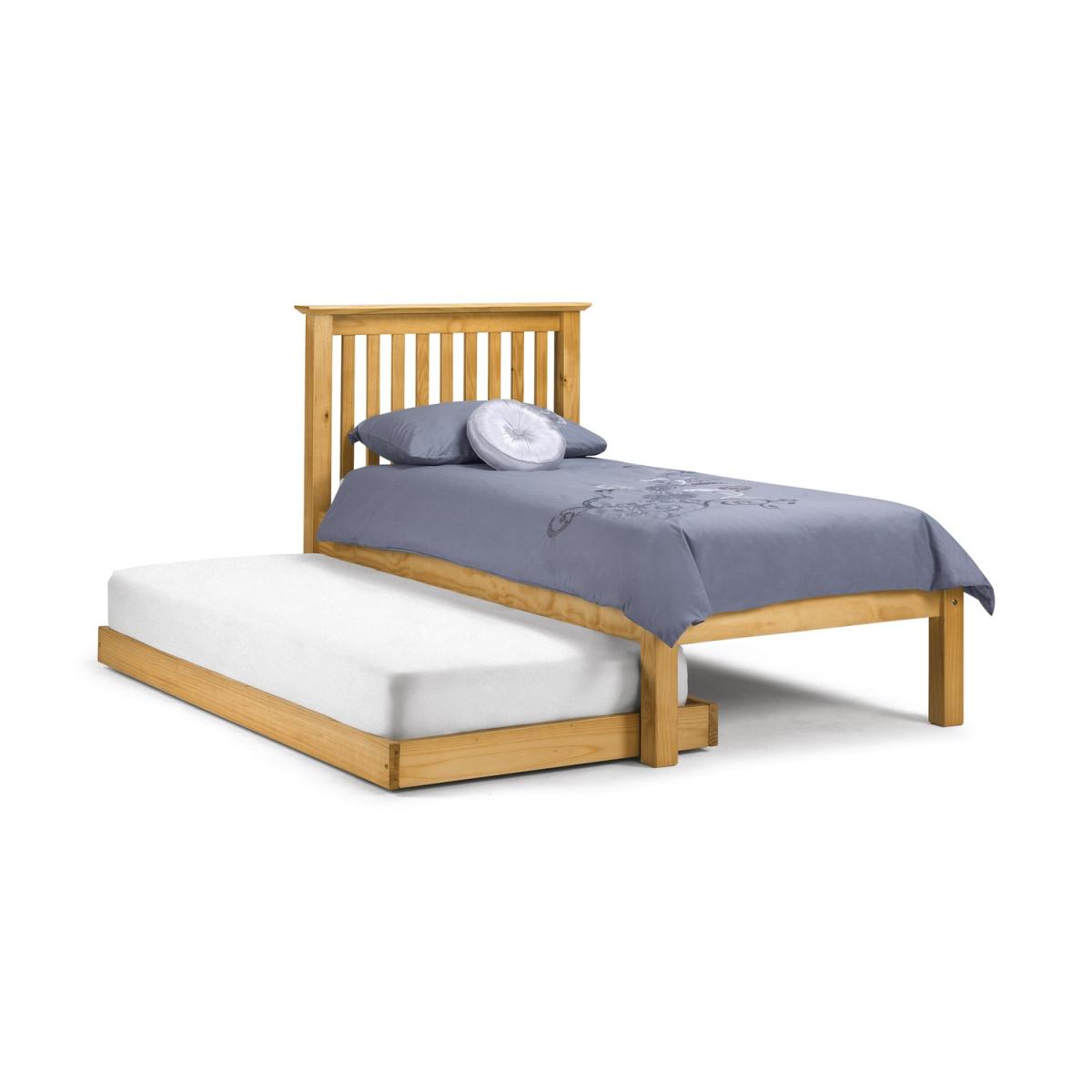 Julian Bowen Barcelona Solid Pine Single Bed with Trundle Guest Bed – image 2