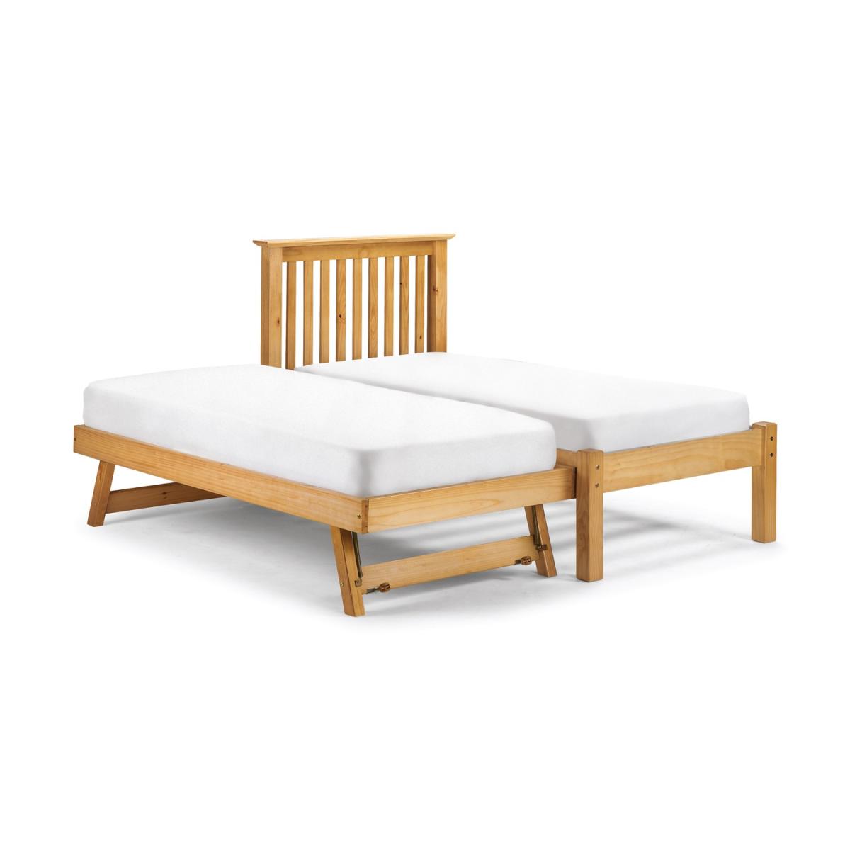 Julian Bowen Barcelona Solid Pine Single Bed with Trundle Guest Bed – image 3
