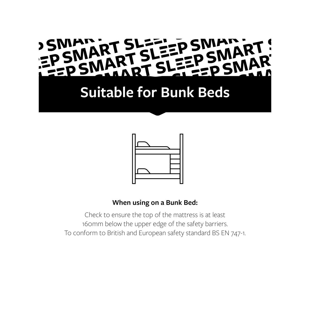 JAY-BE Smart Sleep E-Pocket Spring Children's Bunk Bed Mattress, Medium Tension, Single – image 4