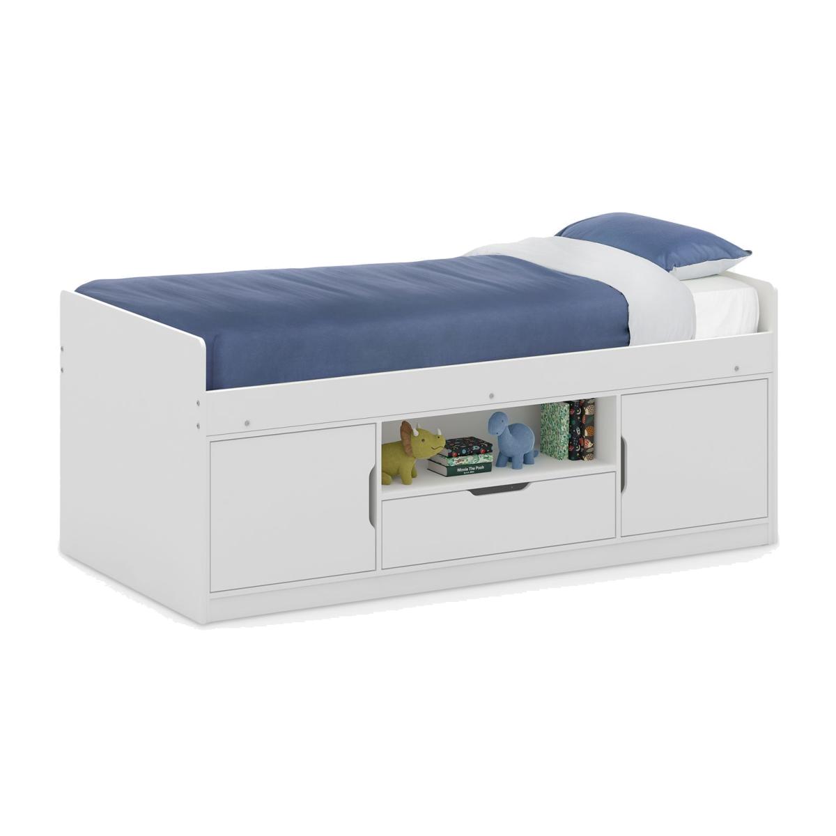 Julian Bowen Atom Low Sleeper Bed Frame, Single, White