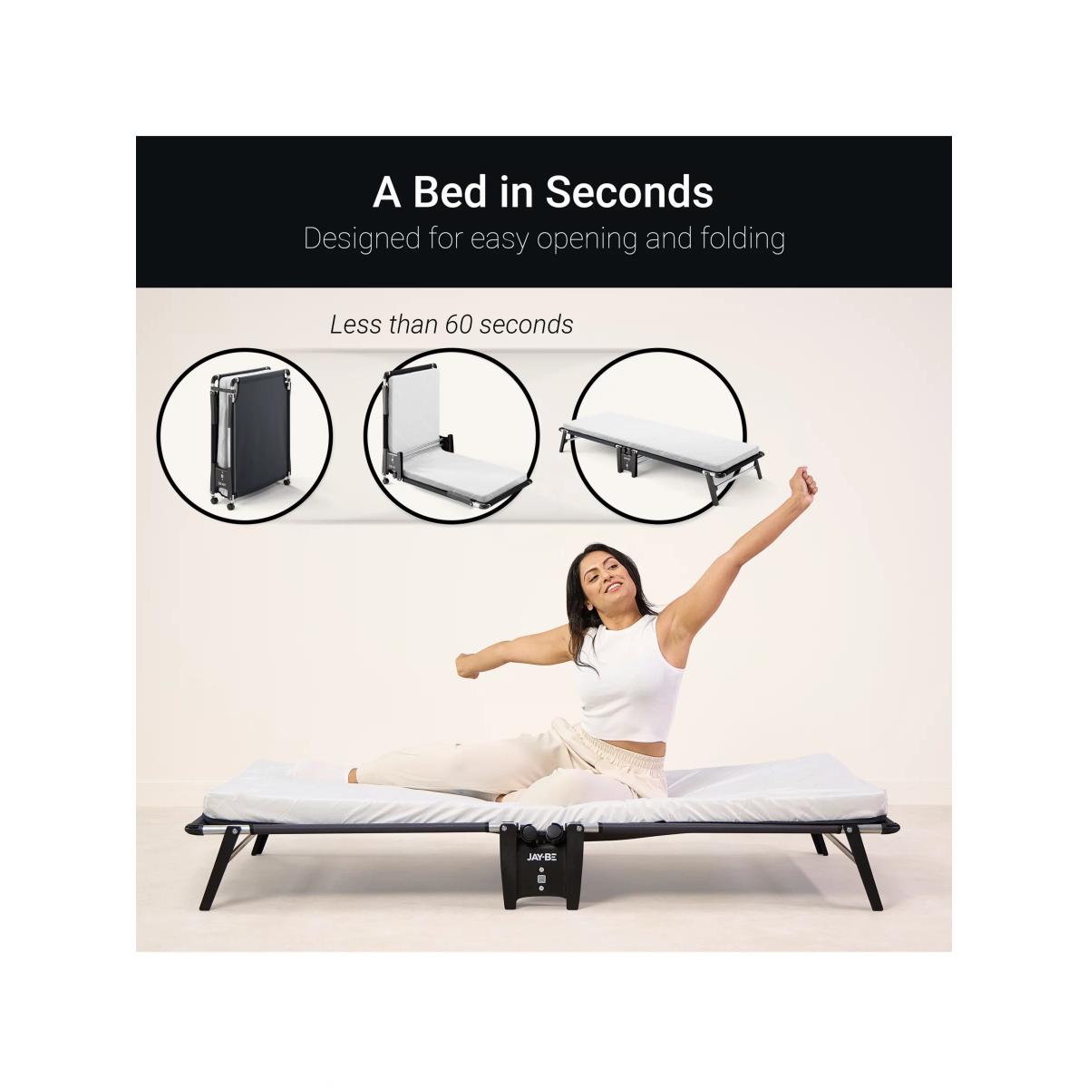 Jay-BE® HE70 Hideaway Folding Bed with e-Fibre Mattress, Single – image 5
