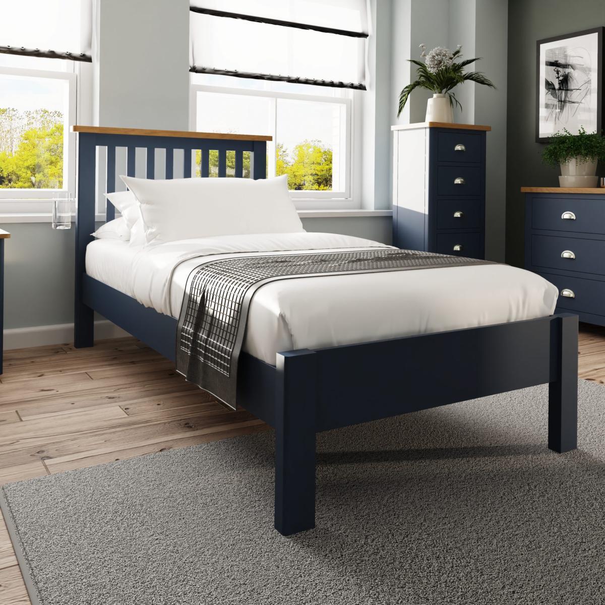 Ruskin Blue Single Bed Frame – image 1
