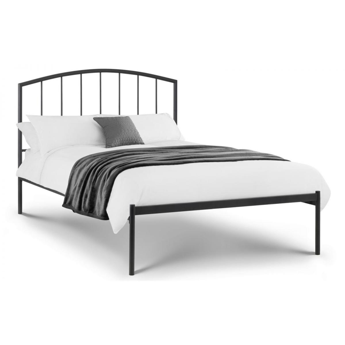 Curved Metal Low End Bed Frame - Satin Grey / Single – image 3