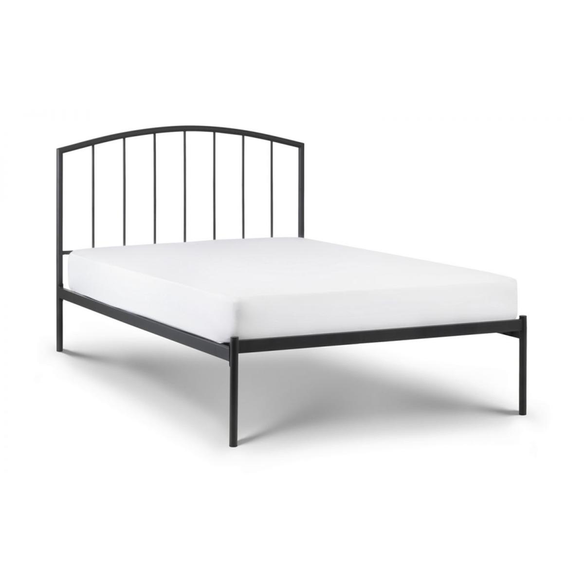 Curved Metal Low End Bed Frame - Satin Grey / Single – image 4