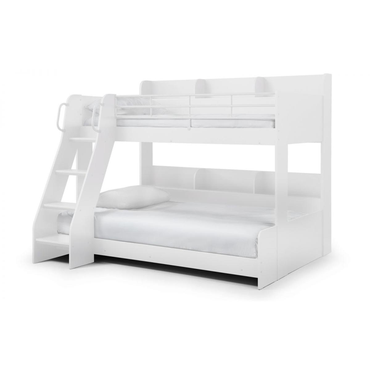 Single Premium Modern Triple Sleeper Bunk Bed - White – image 2