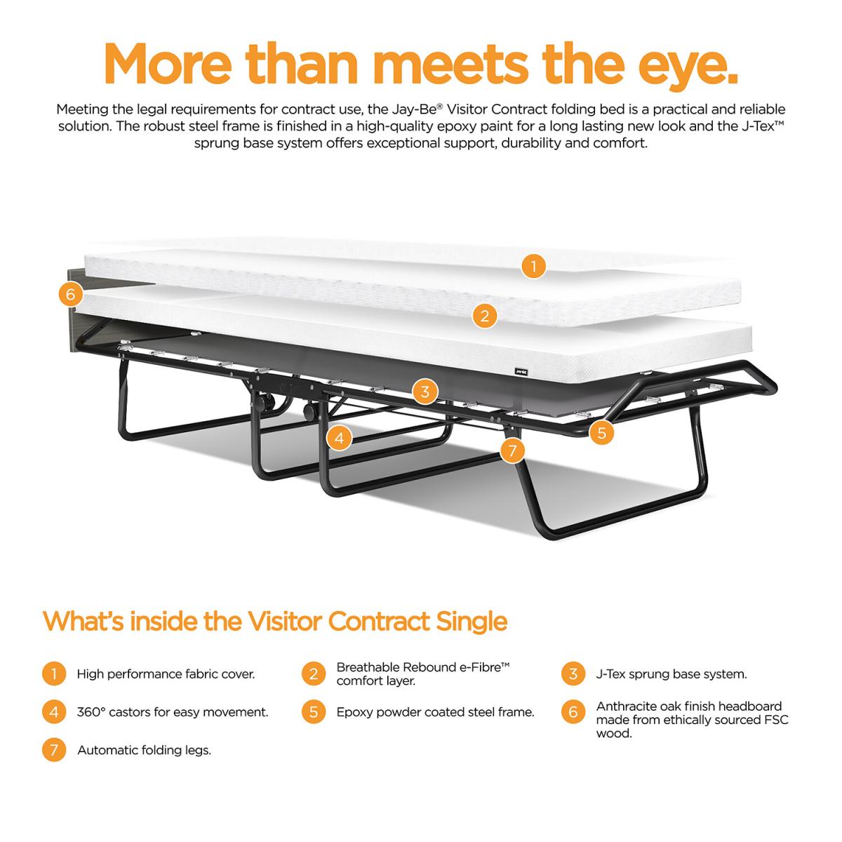 Jay-Be Visitor Contract Folding Bed – image 3