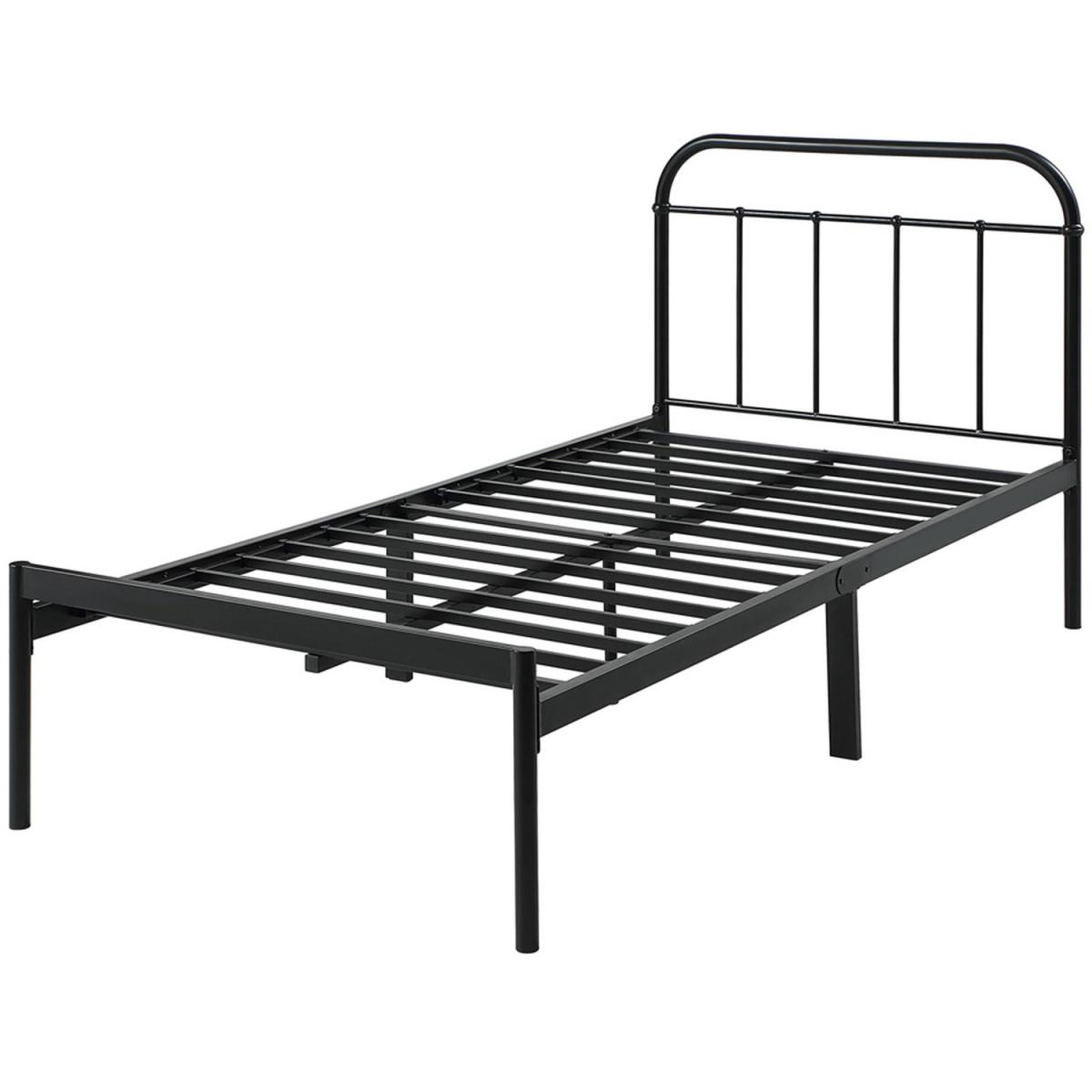Aldbury Traditional Modern Black Metal Bed Frame - Black / Single – image 3