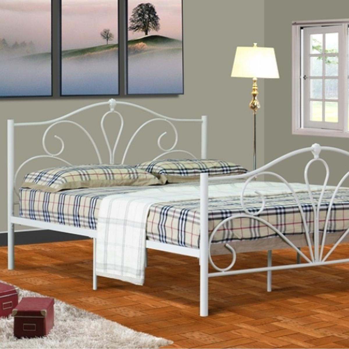 Ivory Metal Bed Frame - Single