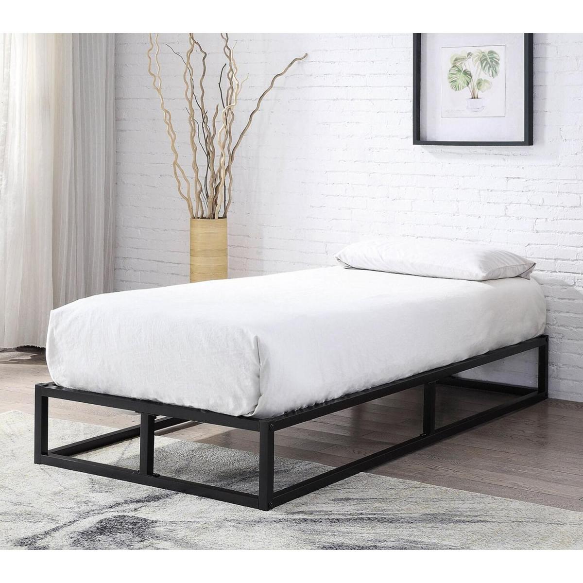 Amersham Platform Black Metal Bed Frame - Black / 17.5g / Single – image 3