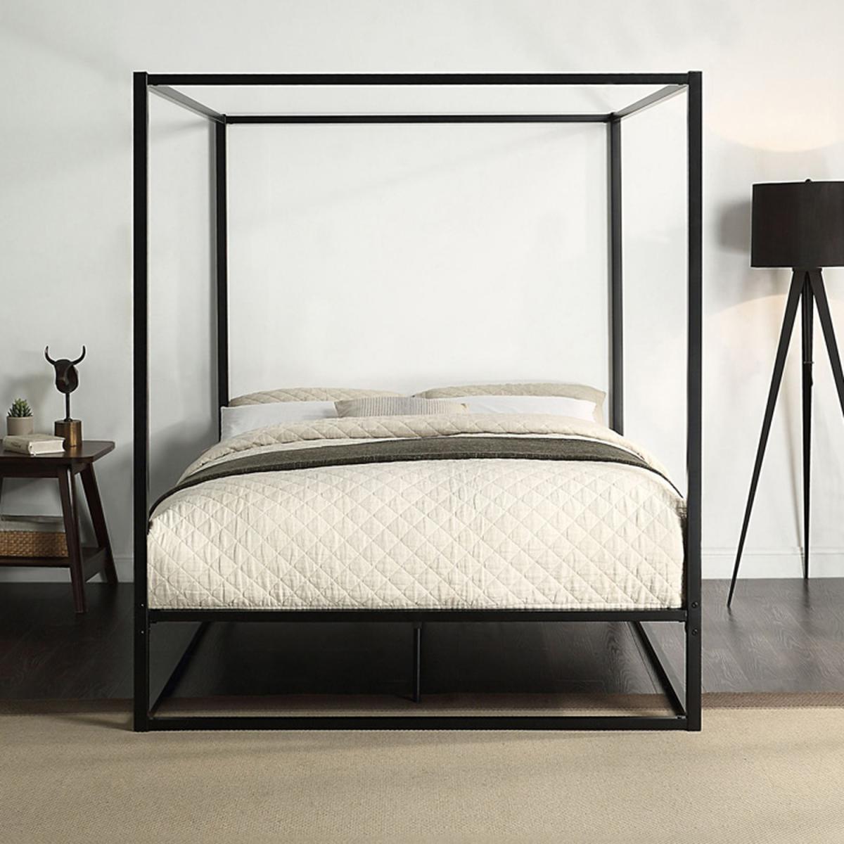 Ashwell Modern 4 Poster Metal Bed Frame - White / Single – image 3