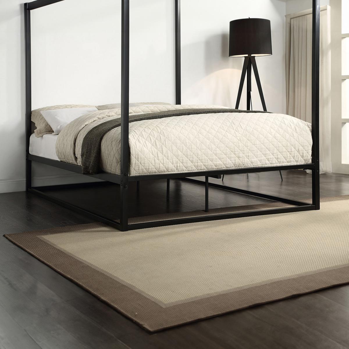 Ashwell Modern 4 Poster Metal Bed Frame - White / Single – image 6