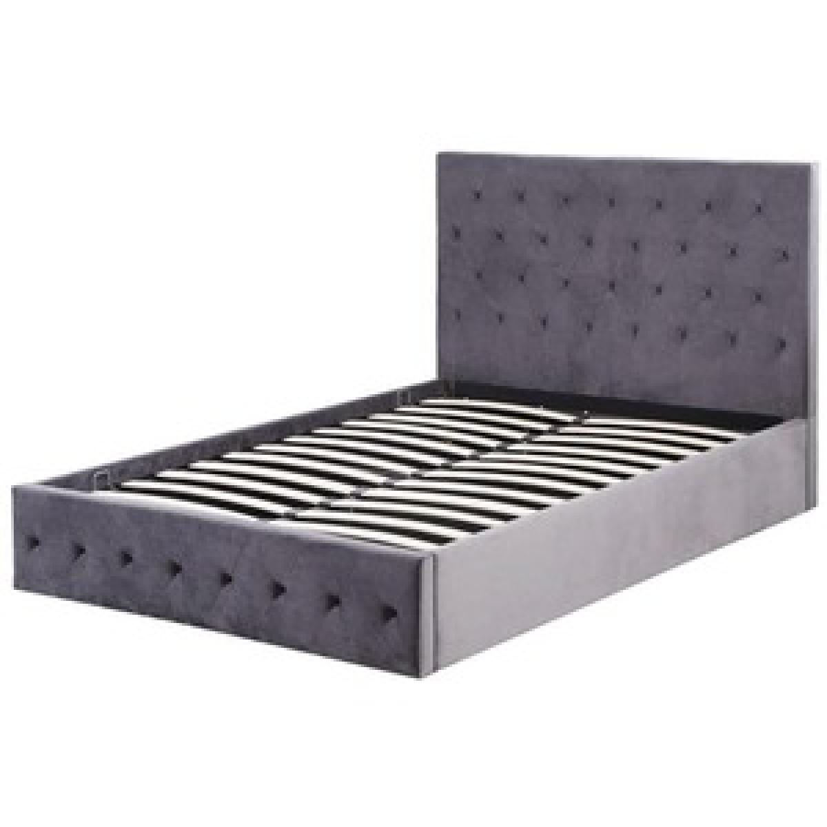 Kosy Koala Grey Single Paris Velvet Bed Frame Storage Bed – image 6