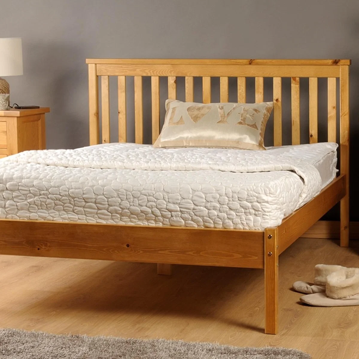 Low Footend Pine Wooden Bed Frame - Single – image 1